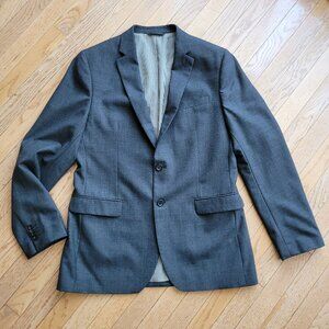 BANANA REPUBLIC Gray Plaid SLIM FIT Sport Coat Suit Jacket Blazer 42L